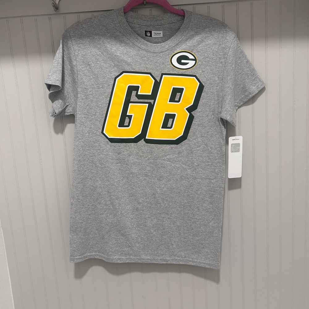 Green Bay Packers  Gray Tee with Yellow and Green Accents